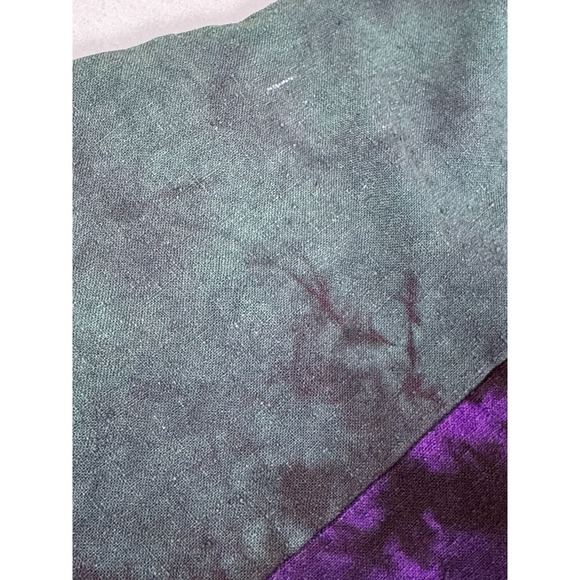 Beth Nash Silk Blouse XS Green Purple Tie Dye Patchwork Artsy Oversized Top - Picture 12 of 16